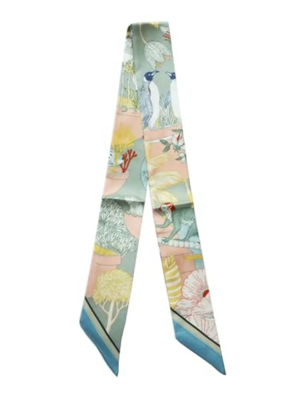 100% Real Mulberry Silk Narrow Scarf - Hair Tie, Handbag Wrap, Neck Tie
